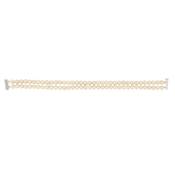 BRACELET OR GRIS  750/00 PERLE DE CULTURE EAU DOUCE CHINE 5/5,5MM