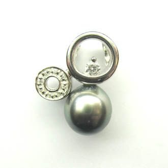 PENDENTIF ARGENT 925/00 3.15g MERS DU SUD TAHITI 9/9,5MM POIRE ARGENT