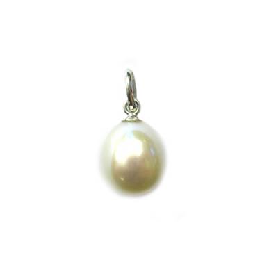 PENDENTIF OR GRIS 375/00 PERLE DE CULTURE EAU DOUCE CHINE 8/8,5MM