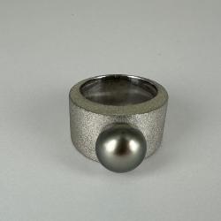 BAGUE ARGENT 925/00 8.20g MERS DU SUD TAHITI 10/11MM 2T56       