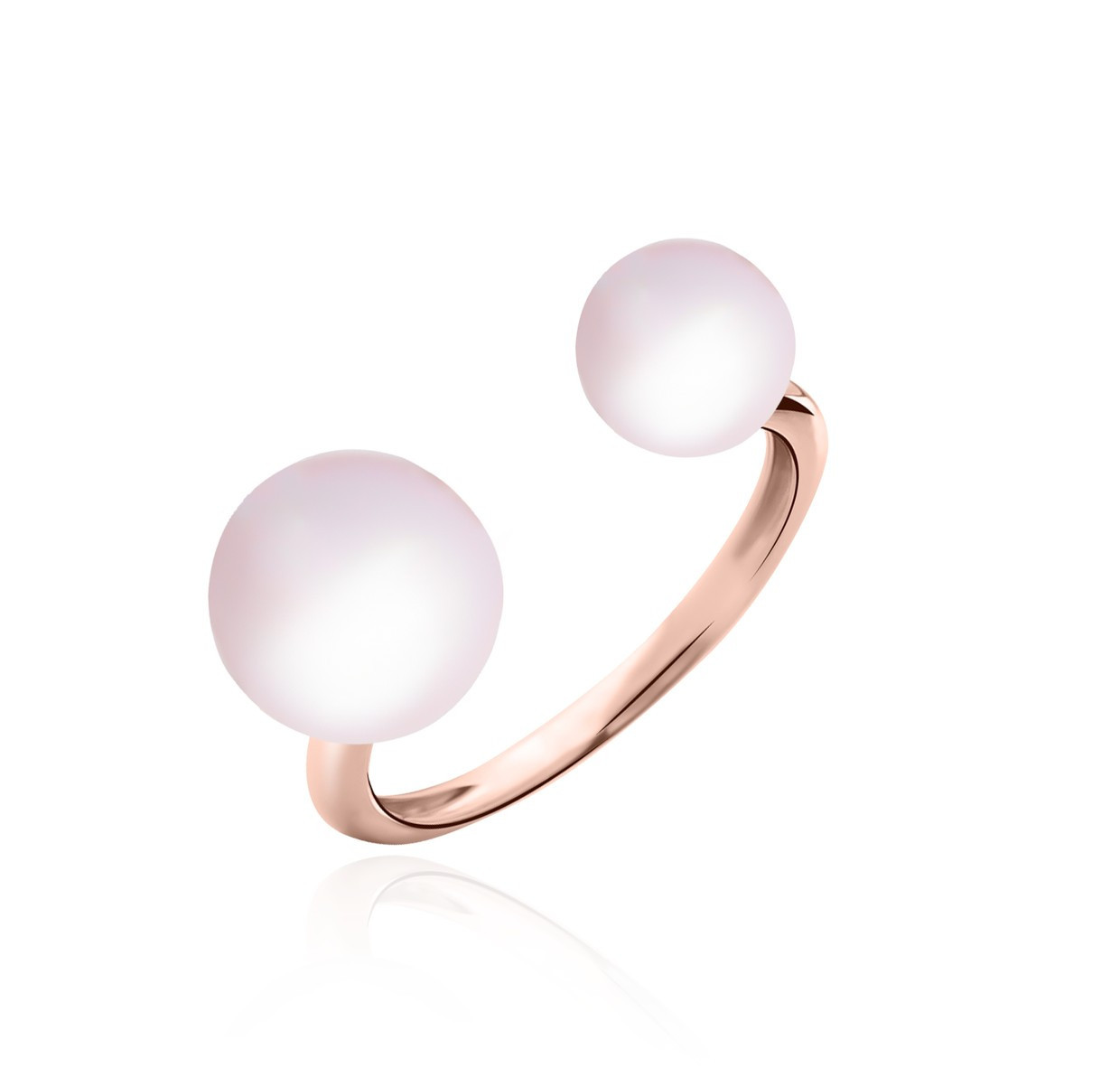 BAGUE OR ROSE 750/00 T54 0.82g EAU DOUCE CHINE 6/8,5MM RONDE NATURELLE