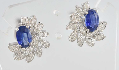 BO OR GRIS 750/00 SAPHIR  DIAMANT S1.22(2) D0.34(42) G3.22 MA