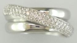 BAGUE OR 750/00 7,41g 73 DIAMANT 0.62CT T54