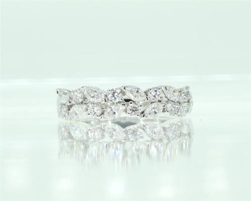 BAGUE OR GRIS 750/00 4.37g DIAMANT BLANC T54