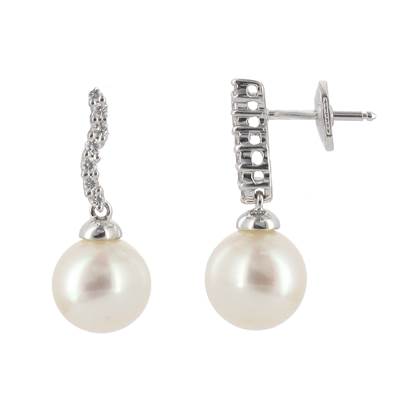 BO OR GRIS 750/00 PERLE DE CULTURE EAU DOUCE CHINE 7,5/8MM