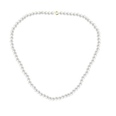 COLLIER OR JAUNE 375/00 PERLE DE CULTURE EAU DOUCE CHINE 4,5/5MM