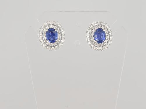 BO OR GRIS 750/00 2.71g SAPHIR 0.94 BLEU 64 DIAMANT 0.47