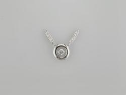 COLLIER OR GRIS 750/00 3.27g 11 DIAMANTS 0.18CT