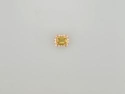 PENDENTIF OR ROSE 750/00 0.30g 14 DIAMANT 0.05CT SAPHIR JAUNE