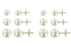 LOT BO OR JAUNE 750/00 2.1g EAU DOUCE CHINE 11/12/13MM BOUTON