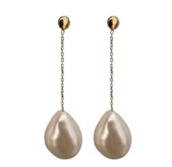 BO OR JAUNE 750/00 0.50g EAU DOUCE CHINE 12/13MM BAROQUE BLANC