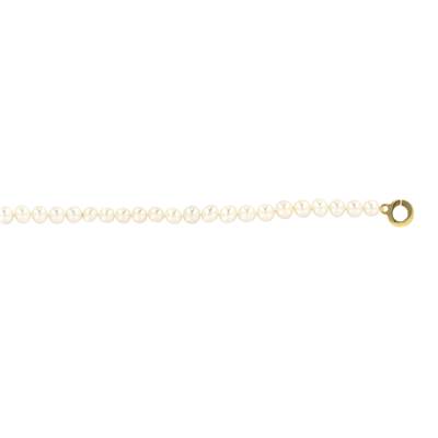COLLIER OR JAUNE 750/00 PERLE DE CULTURE EAU DOUCE CHINE 8/8,5MM