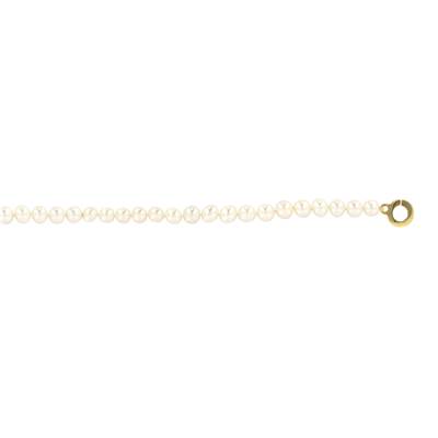 COLLIER OR JAUNE 750/00 4.00g EAU DOUCE CHINE 8/8,5MM SEMI-RONDE