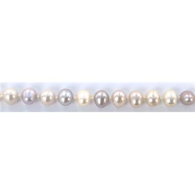 COLLIER OR JAUNE 750/00 PERLE DE CULTURE EAU DOUCE CHINE