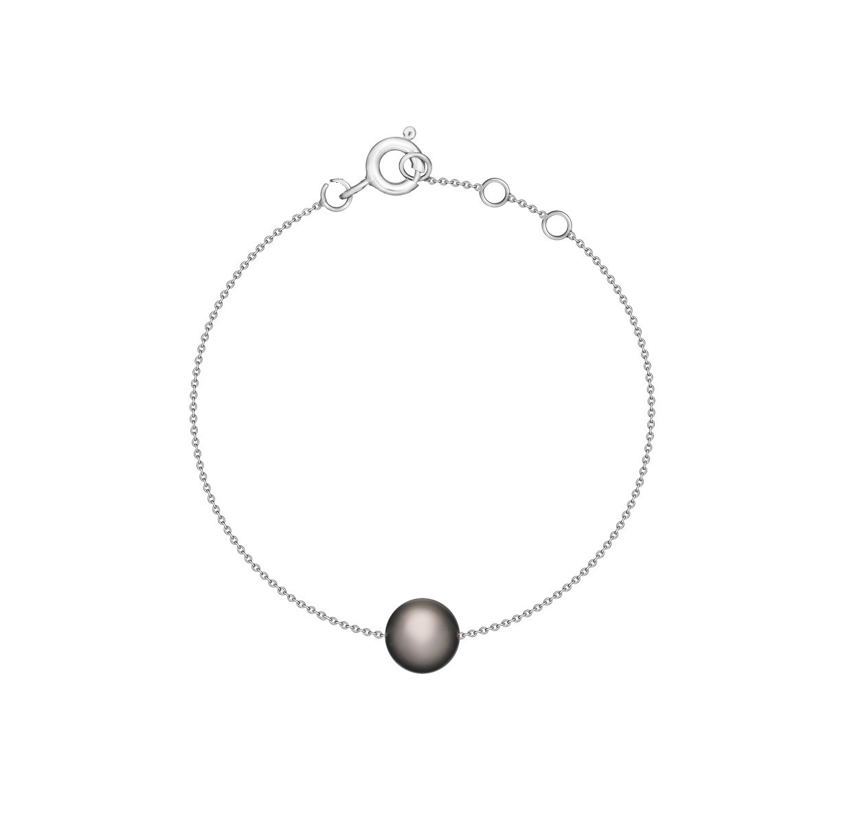 COLLIER OR ROSE 750/00 1.28g EAU DOUCE CHINE 9/9,5MM SEMI-RONDE ROSE