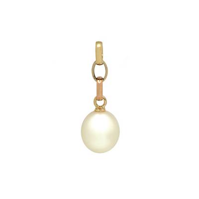 PENDENTIF 3 ORS 750/00 PERLE DE CULTURE EAU DOUCE CHINE 10/10,5MM