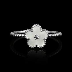 BAGUE OR GRIS 750/00 1.46g NACRE