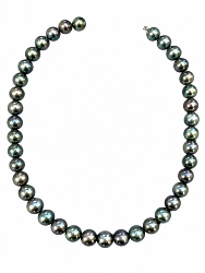 CHOKER MERS DU SUD TAHITI 10/11MM SEMI-BAROQUE LONGEUR 41 CM