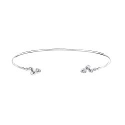 BRACELET OR GRIS 750/00 5.03g 8 DIAMANTS 0.16CT