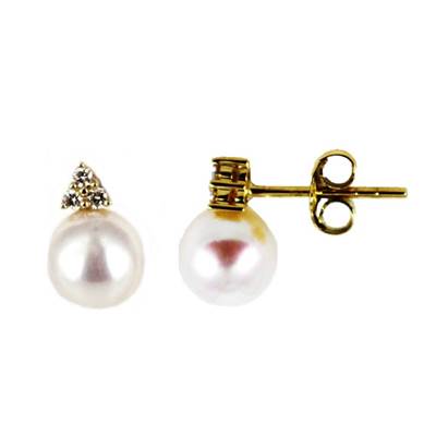 BO OR JAUNE 750/00 PERLE DE CULTURE EAU DOUCE CHINE 7/7,5MM