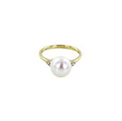 BAGUE OR JAUNE  750/00 PERLE DE CULTURE EAU DOUCE CHINE 9/9,5MM