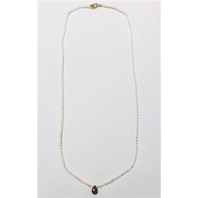 COLLIER OR JAUNE 750/00 GRAIN DE RIZ 1.8/2MM