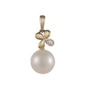 PENDENTIF OR JAUNE 375/00 PERLE DE CULTURE EAU DOUCE CHINE 6/6,5MM