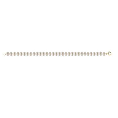 BRACELET OR JAUNE 750/00 PERLE DE CULTURE EAU DOUCE CHINE 7/7,5MM