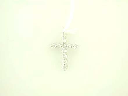 PENDENTIF OR GRIS 750/00 0.55g 11 DIAMANT BLANC 0.16CT