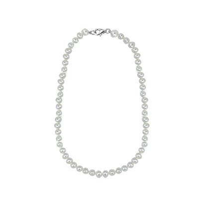 COLLIER ARGENT 925/00 PERLE DE CULTURE EAU DOUCE CHINE 5/5,5MM