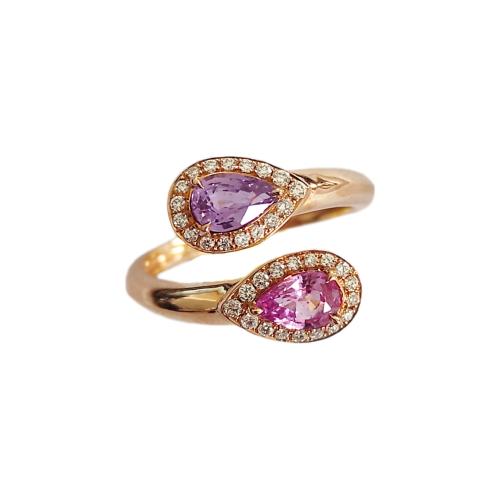 BAGUE OR ROSE 750/00 PS0.47 SU0.49 D0.19(34) G5.81