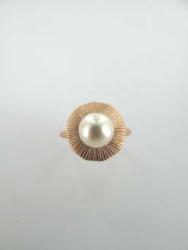 BAGUE ARGENT 925/00 T55 2.60g EAU DOUCE CHINE 7,5/8MM SEMI-RONDE BLANCHE