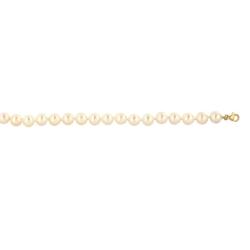 COLLIER OR JAUNE 750/00 1.05g AKOYA JAPON 6,5/7MM RONDE BLANCHE