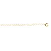 COLLIER OR JAUNE 750/00 4.00g EAU DOUCE CHINE 8/8,5MM SEMI-RONDE