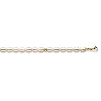 COLLIER OR JAUNE 750/00 PERLE DE CULTURE EAU DOUCE CHINE 5/5,5MM