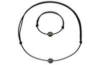 PARURE COLL+BRAC MER DU SUD TAHITI 12/13MM SEMI-RONDE