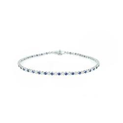 BRACELET OR GRIS 750/00 SAPHIR S0.99(38) D0.65(38) G3.78