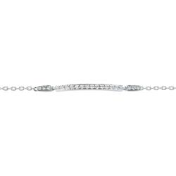 BRACELET OR GRIS 750/00 3.80g 20 DIAMANT ROND BLANC 0.24CT