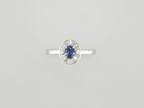 BAGUE OR GRIS 750/00 S0.47 D0.21(12tp)+0.10(4r) G3.42