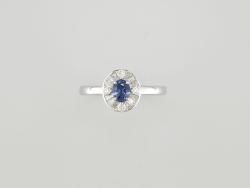 BAGUE OR GRIS 750/00 S0.47 D0.21(12tp)+0.10(4r) G3.42
