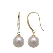 BO OR JAUNE 375/00 PERLE DE CULTURE EAU DOUCE CHINE 8,5/9MM