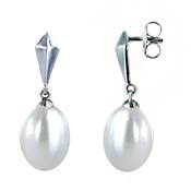 BO OR GRIS 750/00 PERLE DE CULTURE EAU DOUCE CHINE 8,5/9MM