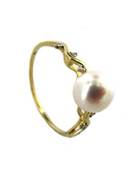 BAGUE OR JAUNE 375/00 EAU DOUCE 6/6,5MM