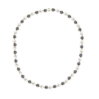 COLLIER OR JAUNE 375/00 EAU DOUCE 4,5/5MM