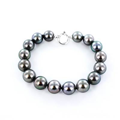 BRACELET OR GRIS  750/00 PERLE DE CULTURE MER DU SUD TAHITI