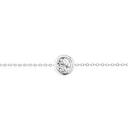 BRACELET ARGENT 925/00 0.72g 1 ZIRCON 0.10CT
