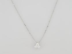 COLLIER OR GRIS 750/00  DIAMANT D0.26(3) G2.19
