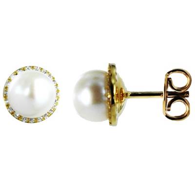 BO OR JAUNE 750/00 PERLE DE CULTURE EAU DOUCE CHINE 7/7,5MM