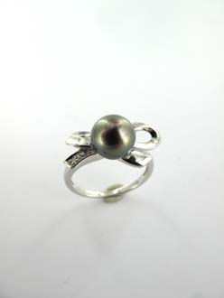 BAGUE ARGENT 925/00 T56 1.80g EAU DOUCE CHINE 6,5/7MM SEMI-RONDE BLANCHE