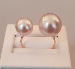 BAGUE OR ROSE 750/00 T54 0.82g EAU DOUCE CHINE 8.5/12MM RONDE NATUREL